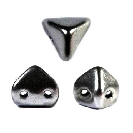 Perles en verre Super-Khéops® par Puca® 6 mm Jet Hématite (x5g) 