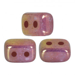 Perles Ios® par Puca® 5,5x2,5 mm Opaque Mix Violet Gold Ceramic Look (x5g)