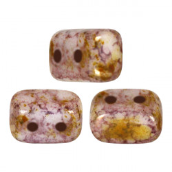 Perles Ios® par Puca® 5,5x2,5 mm Opaque Mix Rose Gold Ceramic Look (x5g)
