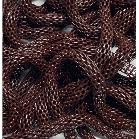 Chaine Résille Métal Chocolat 3mm avec fermoir (x 60cm)