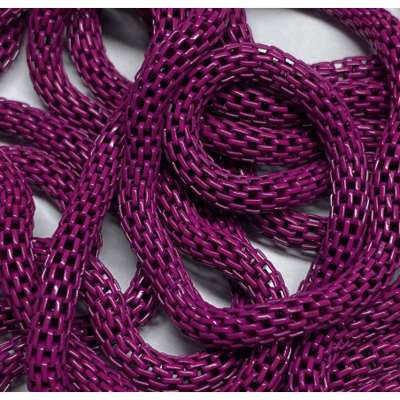 Chaine Résille Métal Fuchsia 3mm avec fermoir (x 60cm)
