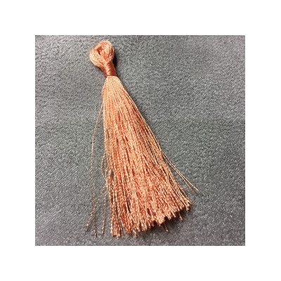 Pompon Polyester Pèche 45X5mm (X1) Pompon Polyester Pèche 45X5mm (X1)
