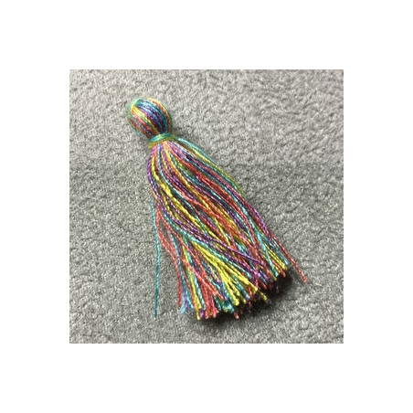 Pompon Polyester Multi couleur 30X5mm (X1) 