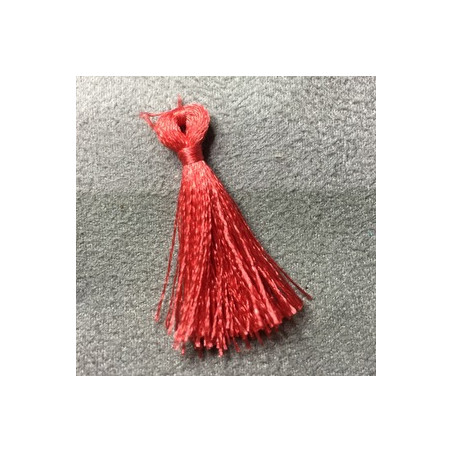 Pompon Polyester Brique 35X7mm (X1)  