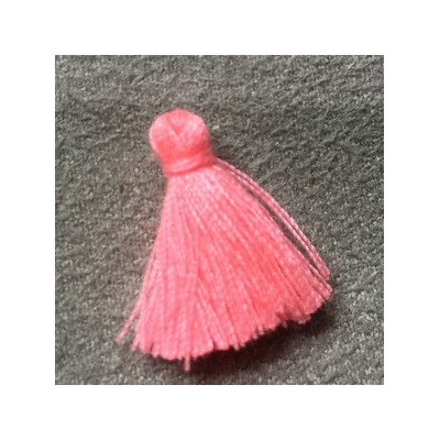 Pompon Rose Fluo 20X6mm (X1)