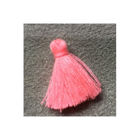 Pompon Rose Fluo 20X6mm (X1)