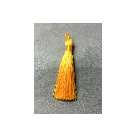 Pompon Polyester Jaune 80X10mm (X1) 