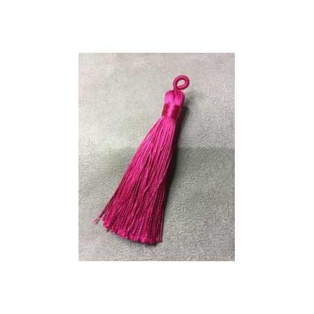 Pompon Polyester Fuchsia 80X10mm (X1)   