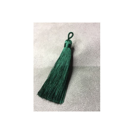 Pompon Polyester Vert 80X10mm (X1) 