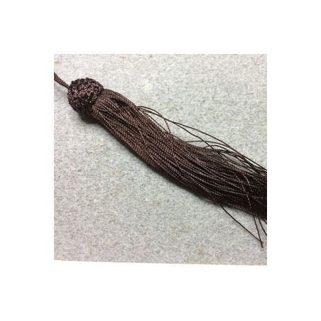 Pompon Polyester Chocolat 110X13mm (X1)  