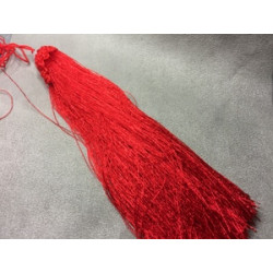Pompon Polyester Rouge 180X25mm (X1) 