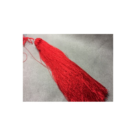 Pompon Polyester Rouge 180X25mm (X1) 