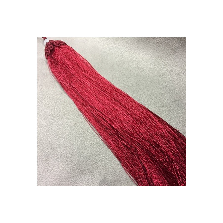 Pompon Polyester Rouge Foncé 180X25mm (X1)