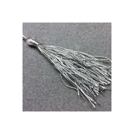 Pompon Polyester Silver 80X8mm (X1)