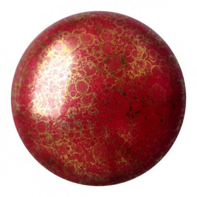 Cabochon Verre 18mm Opaque Coral Red Bronze (X1) Cabochon Verre 18mm Opaque Coral Red Bronze (X1)