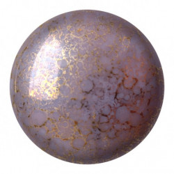 Cabochon Verre 25mm Opaque Amethyst Bronze(X1)