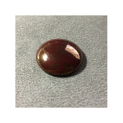 Cabochon Verre 25mm Opaque Mordoré Red (X1)