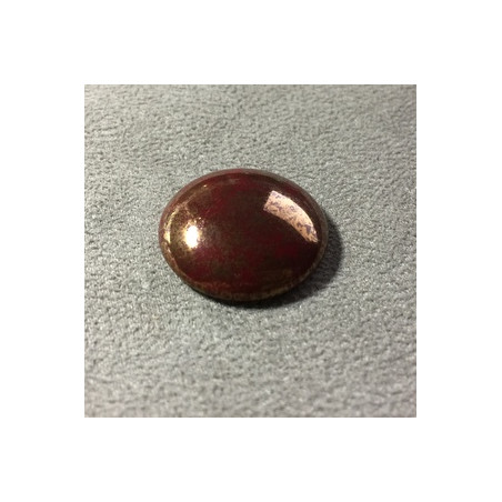 Cabochon Verre 25mm Opaque Mordoré Red (X1)