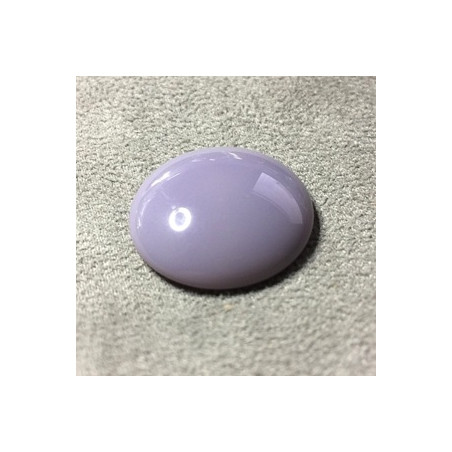 Cabochon Verre 25mm Op Lilas (X1)