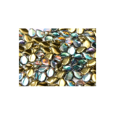 Perles en verre de Bohème "Pip" 5X7mm Crystal Golden Rainbow 00030/98536 (X300 environ) 