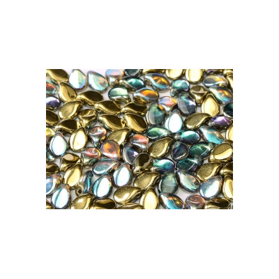 Perles en verre de Bohème "Pip" 5X7mm Crystal Golden Rainbow 00030/98536 (X300 environ) 