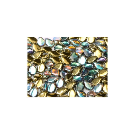 Perles en verre de Bohème "Pip" 5X7mm Crystal Golden Rainbow 00030/98536 (X300 environ) 