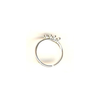 Bague 8 breloques Anneau 19mm Argenté(x1)