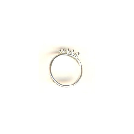 Bague 8 breloques Anneau 19mm Argenté(x1)