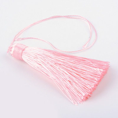 Pompon Polyester Rose 80X12mm (X1) Pompon Polyester Rose 80X12mm (X1)