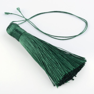 Pompon Polyester Emeraude 80X12mm (X1) Pompon Polyester Emeraude 80X12mm (X1)
