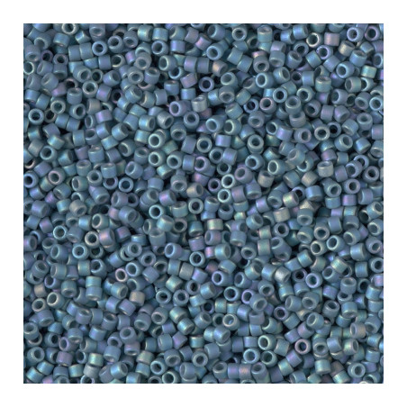 DB2316 DELICAS 11/0 GLAZED MOODY BLUE MAT AB (X5G)