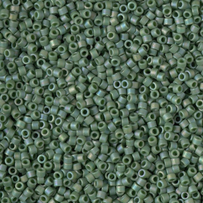 DB2312 DELICAS 11/0 GLAZED BRASIL GREEN MAT AB (X5G) DB2312 DELICAS 11/0 GLAZED BRASIL GREEN MAT AB (X5G)