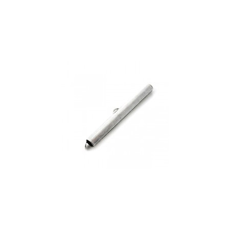 Embout Tube Argent Vieilli 40x4mm (x2)