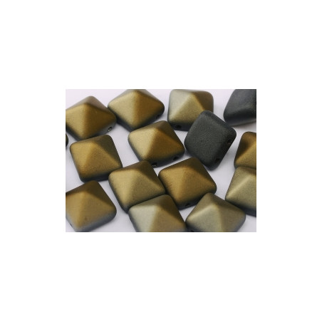 Perle Beadstud 12X12mm Jet Valentinite Matted(X4)   