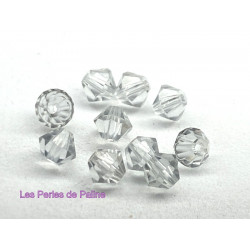 Toupies 4mm Crystal Silver Shade - réf. 5301 (x20)
