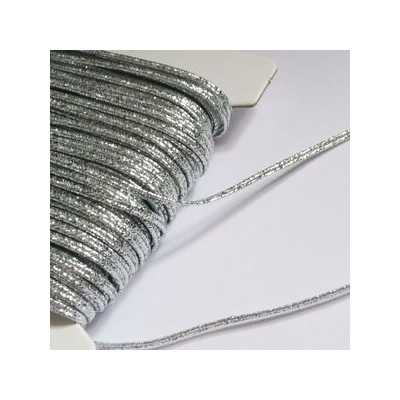 Soutache 4mm Argent Brillant (X1m) Soutache 4mm Argent Brillant (X1m)