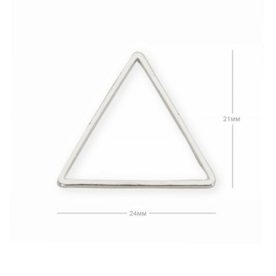 Support Triangle Argenté 24mm (x1) Support Triangle Argenté 24mm (x1)