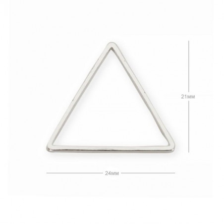 Support Triangle Argenté 24mm (x1)
