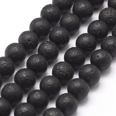 Perles rondes Lave 8mm (X40perles)  