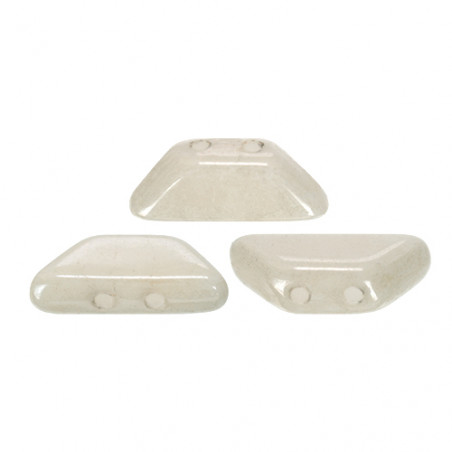 PERLES EN VERRE TINOS® PAR PUCA® 4X10 MM OPAQUE WHITE CERAMIC LOOK (X5G)