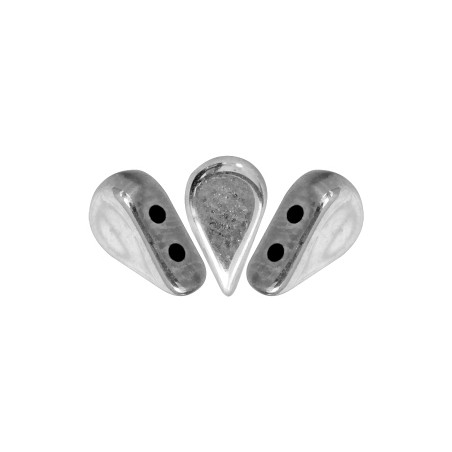 PERLES EN VERRE AMOS® PAR PUCA® 5X8 MM ARGENTEES SILVER (X5G)