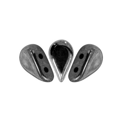 PERLES EN VERRE AMOS® PAR PUCA® 5X8 MM JET HEMATITE (X5G) 