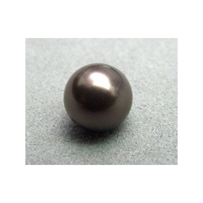 Perle ronde nacrée Swarovski 10mm Brown (x1)