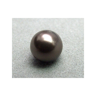 Perle ronde nacrée Swarovski 10mm Brown (x1) Perle ronde nacrée Swarovski 10mm Brown (x1)
