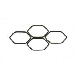 Support Hexagone Noir 25x0,8mm (x1)   