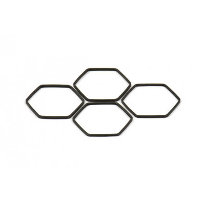 Support Hexagone Noir 25x0,8mm (x1)   