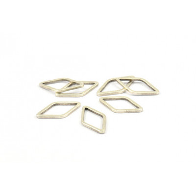 Support Losange Argent Mat 17X9mm (X1) Support Losange Argent Mat 17X9mm (X1)