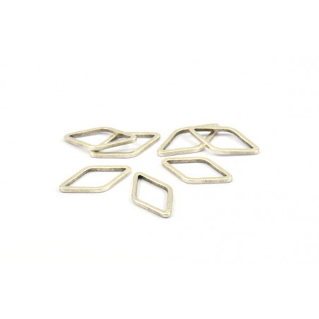 Support Losange Argent Mat 17X9mm (X1) 