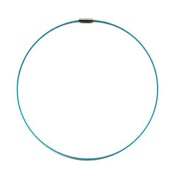 Tour de cou cable Turquoise 40cm (x1)