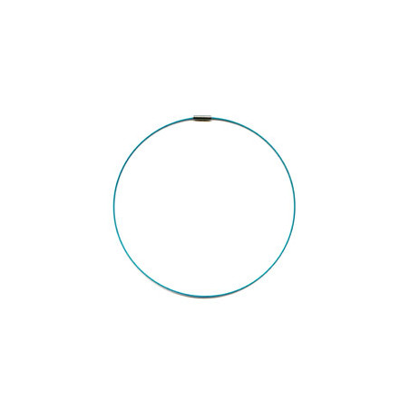 Tour de cou cable Turquoise 40cm (x1)